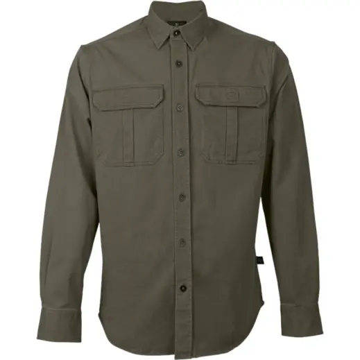 Heritage Double Pocket Shacket Fatigue Front
